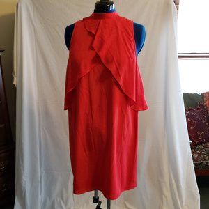 Apt. 9 Red Ruffled Cape Mini Dress XL
